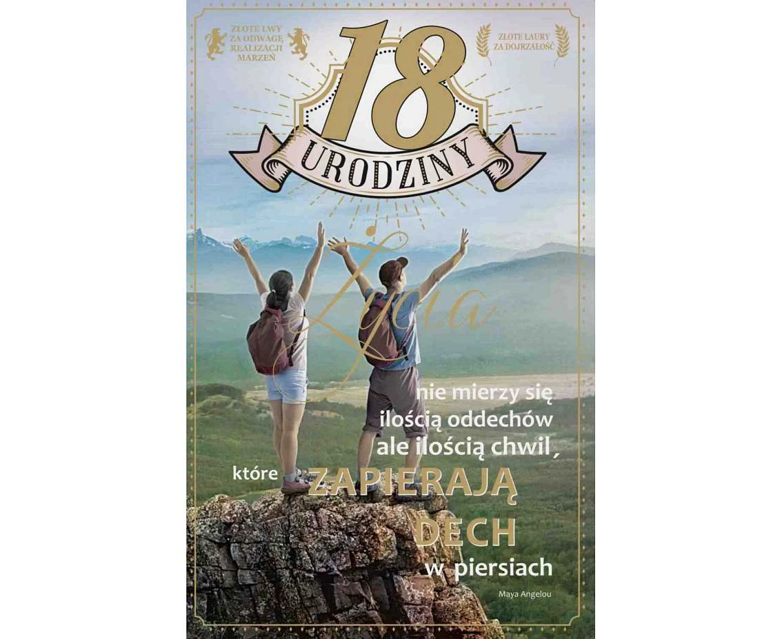Greeting card 18th Birthday, 13x20,5 cm